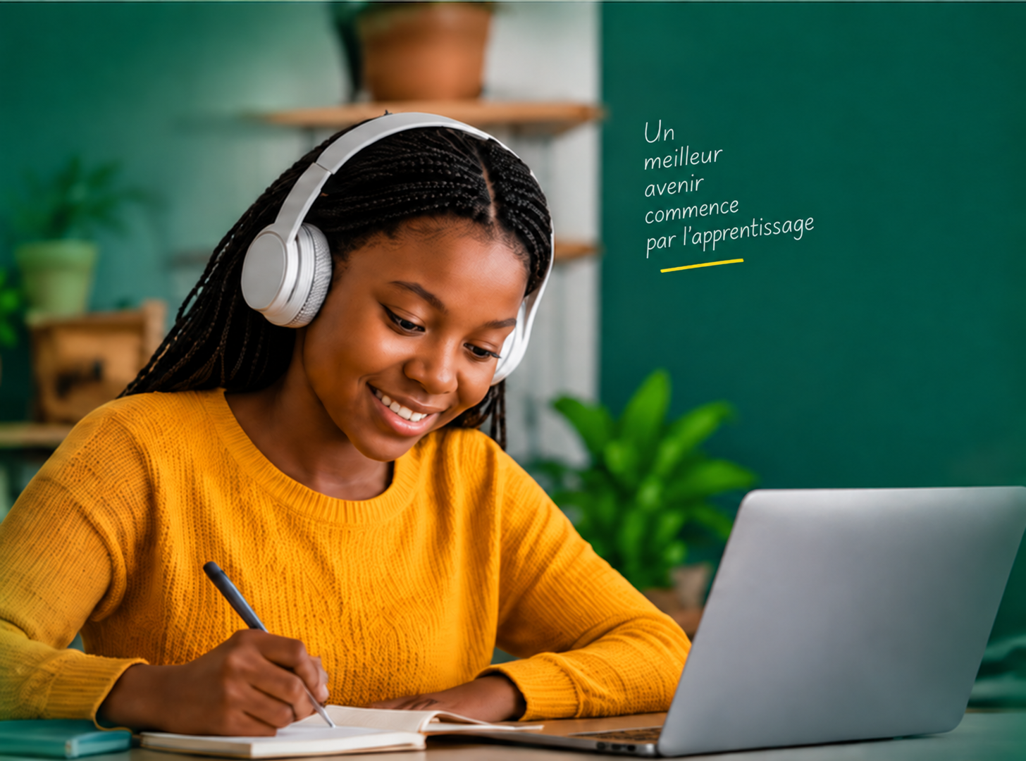 Apprenante en cours en ligne